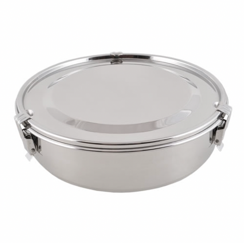 Round Stainless Steel Container with Dividers - 37oz