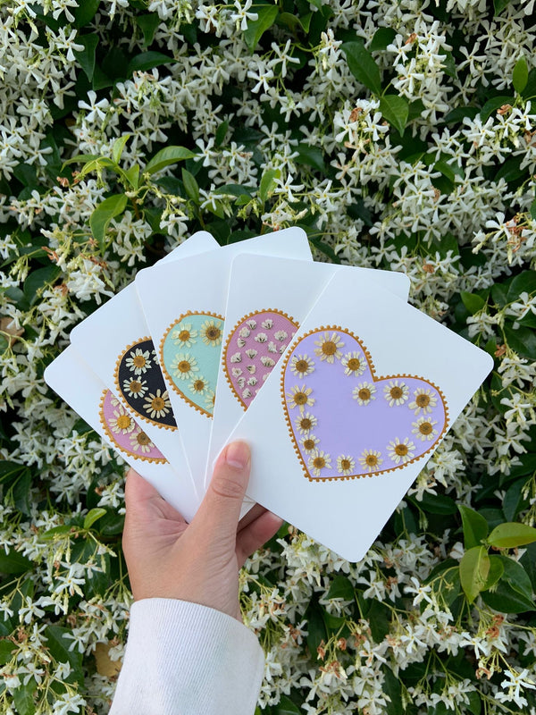 Hand Painted / Flower Pressed Postcards