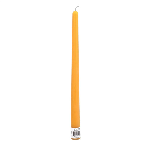 Natural Beeswax 12" Taper Candlesticks