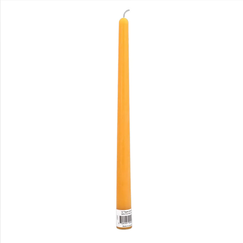 Natural Beeswax 12" Taper Candlesticks