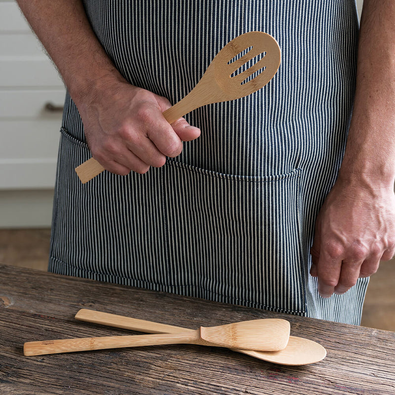 Bamboo Slotted Spoon 'give It A Rest'