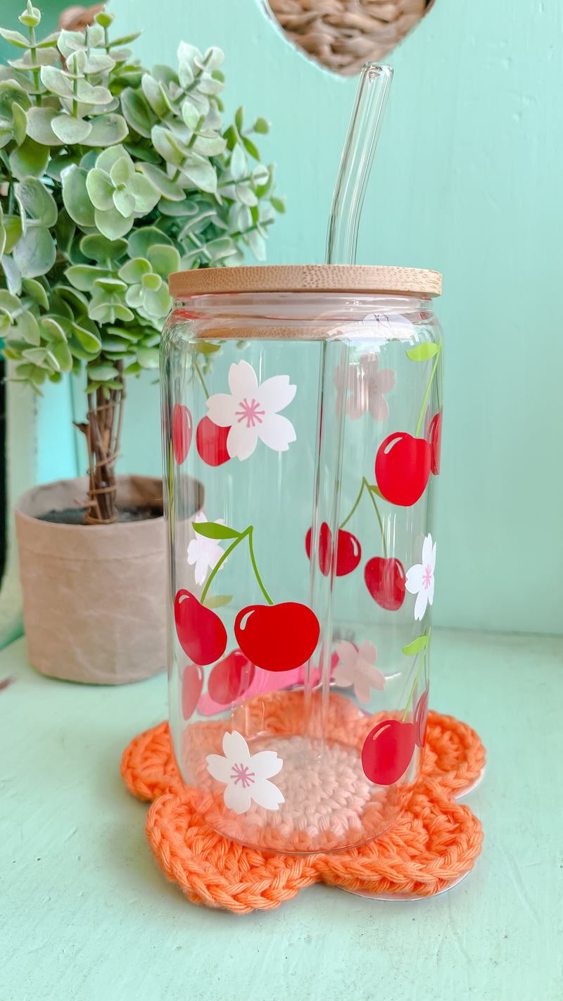 Personalized Can Glass with Lid & Straw - 16 oz