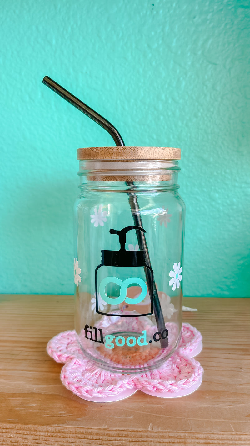 Personalized Can Glass with Lid & Straw - 16 oz