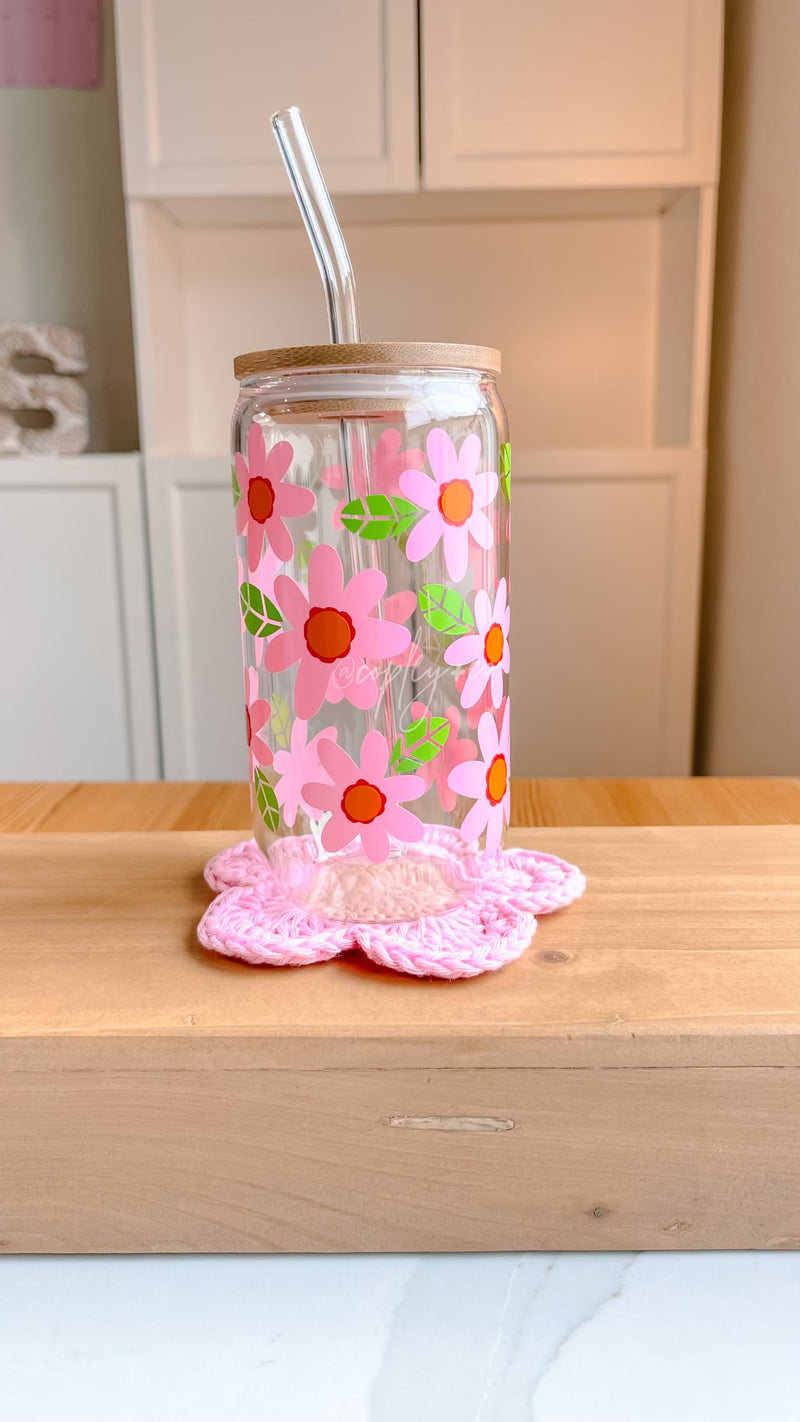 Personalized Can Glass with Lid & Straw - 16 oz