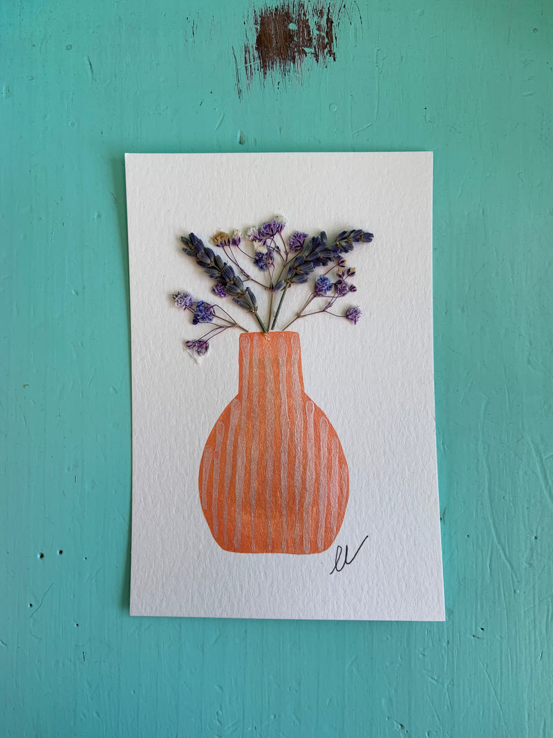 Hand Painted / Flower Pressed Postcards