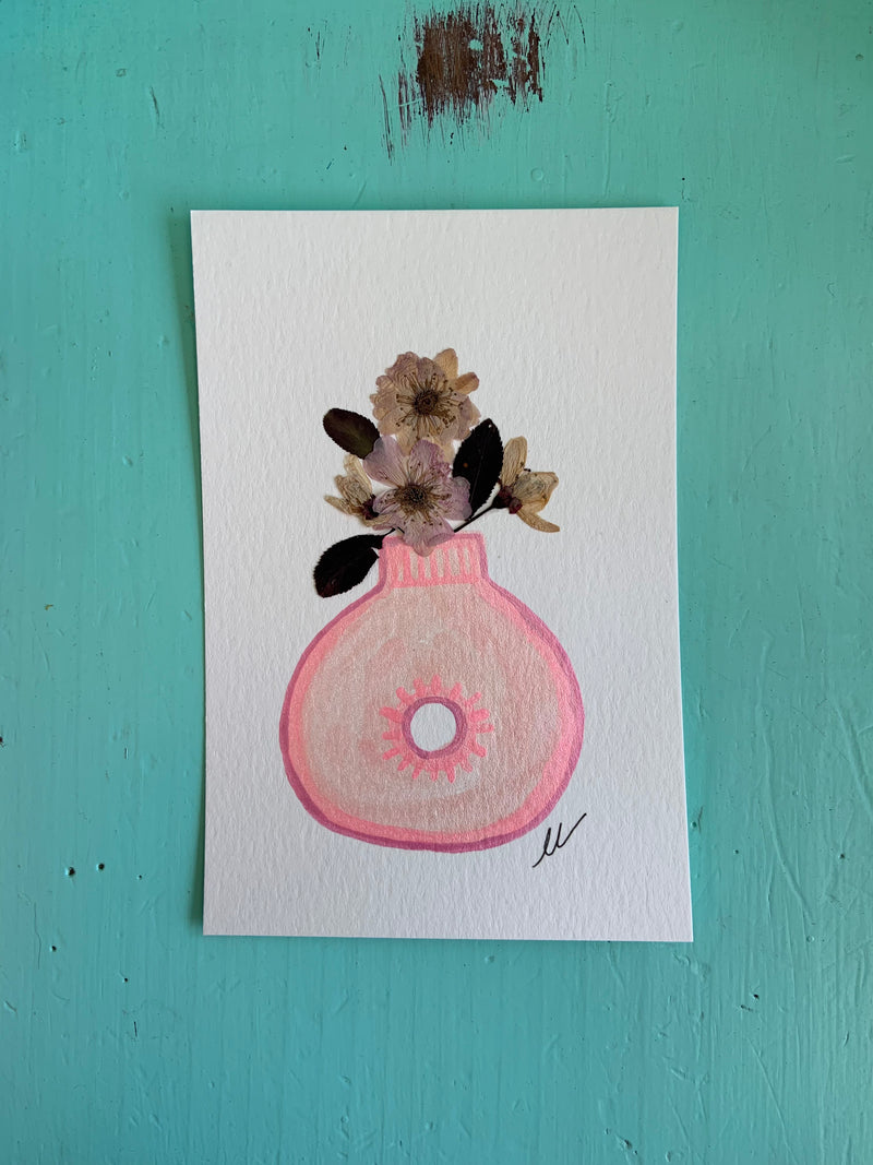 Hand Painted / Flower Pressed Postcards