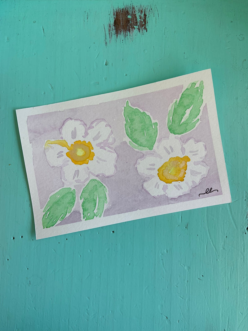 Hand Painted / Flower Pressed Postcards