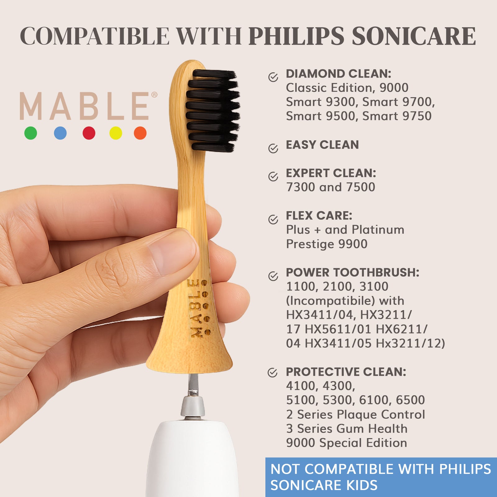 Bamboo Toothbrush Head compatible with Philips Sonicare – Fillgood