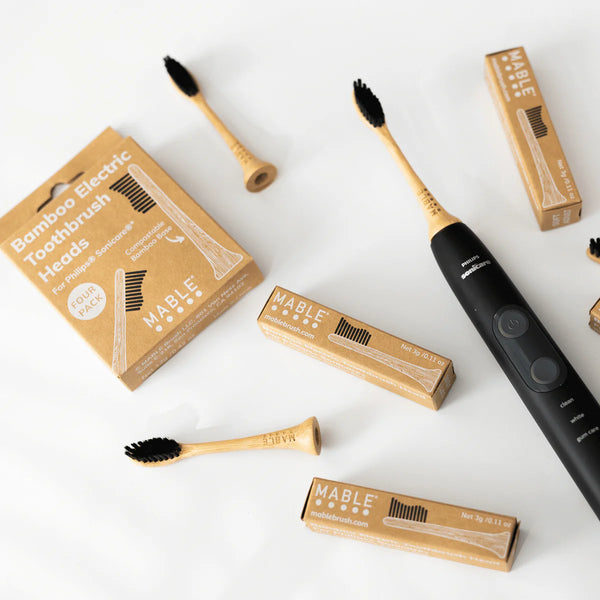 Bamboo Toothbrush Head compatible with Philips Sonicare