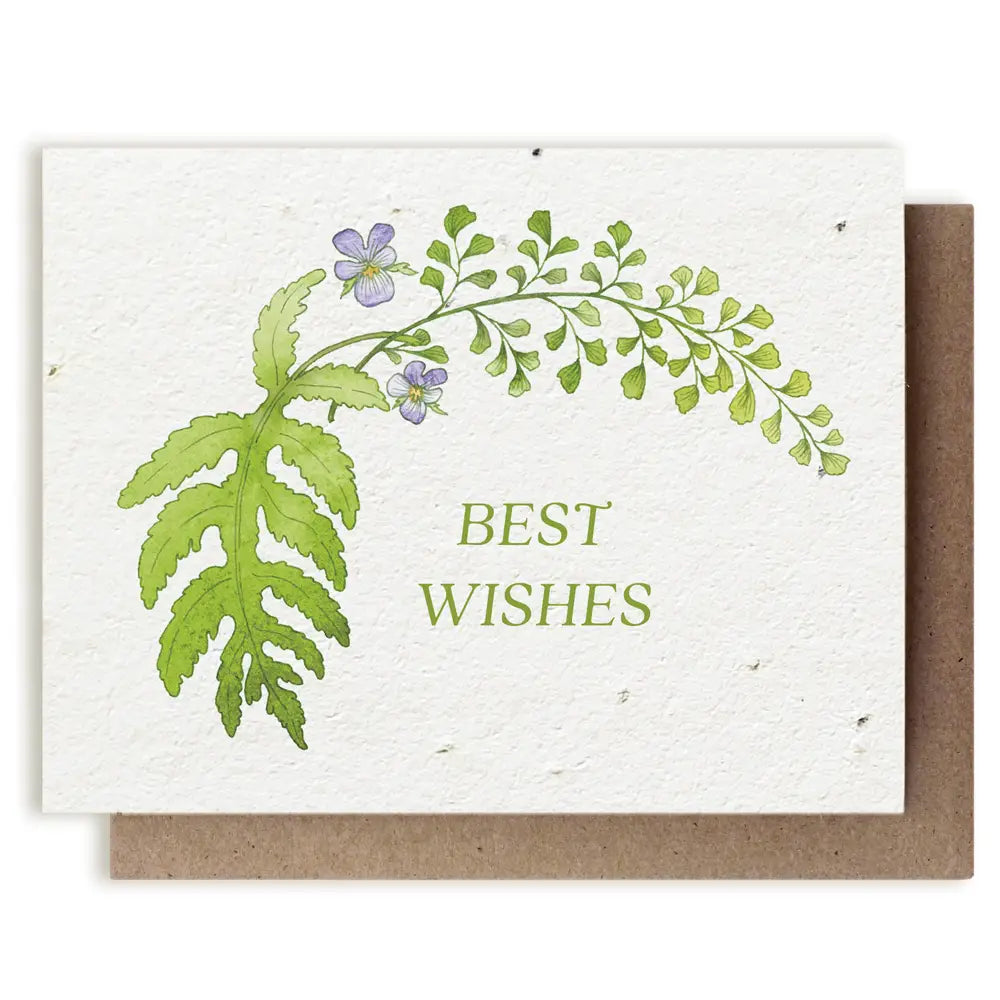 cards with seeds to plant Botanical Happy Birthday - Plantable Herb Seed Card