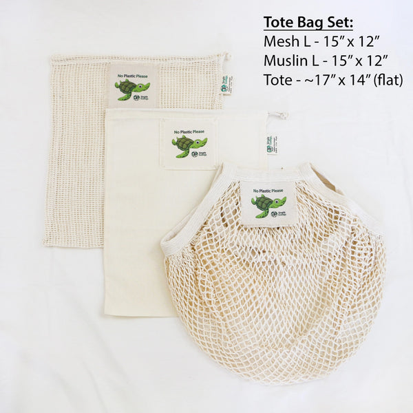 "No Plastic Please" Organic Cotton Gift Set