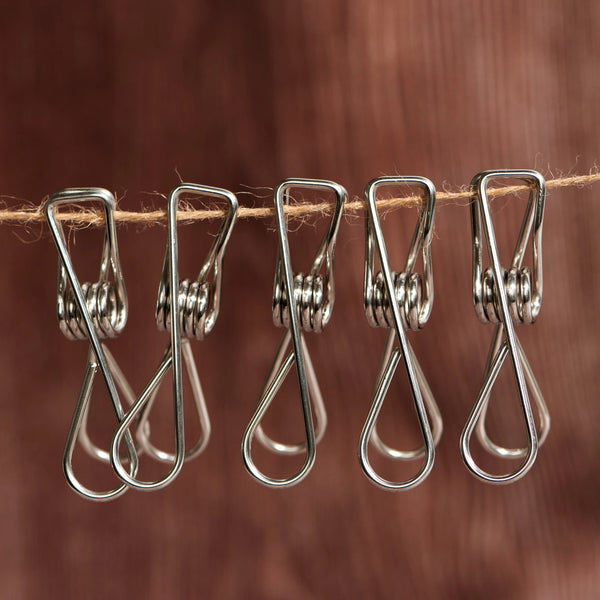 Stainless Steel Clothes Peg Clips-Pack of 20
