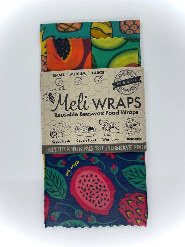 Fruit Print Beeswax Wrap Variety - 4 Pack