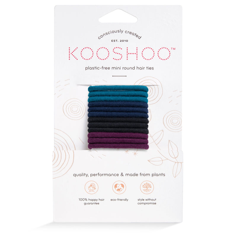 Plastic-Free Round Hair Ties - Mini 12-pack