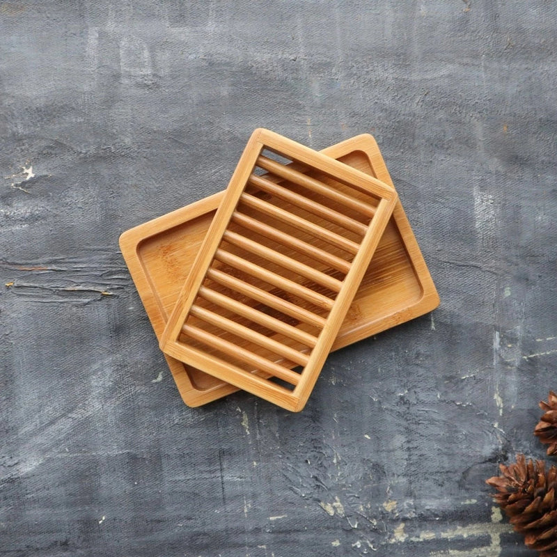 Dual Layer Bamboo Soap Dish