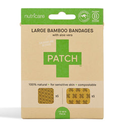 Compostable Bamboo Bandages - Large Rectangles and Squares