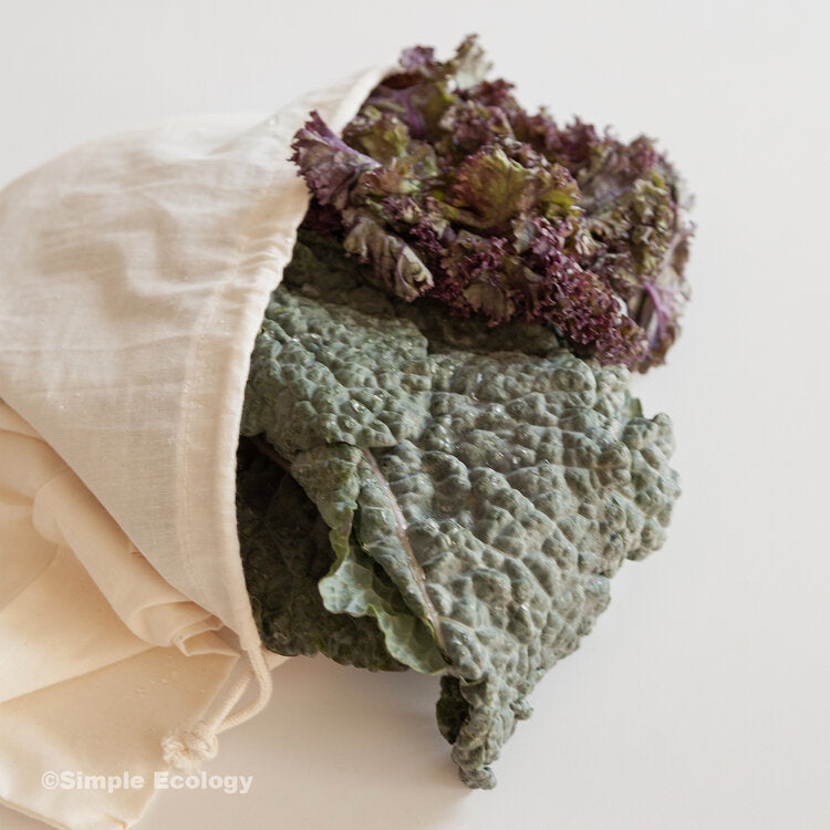 Organic Cotton Muslin Bags - Set of 3