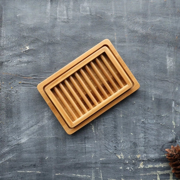 Dual Layer Bamboo Soap Dish