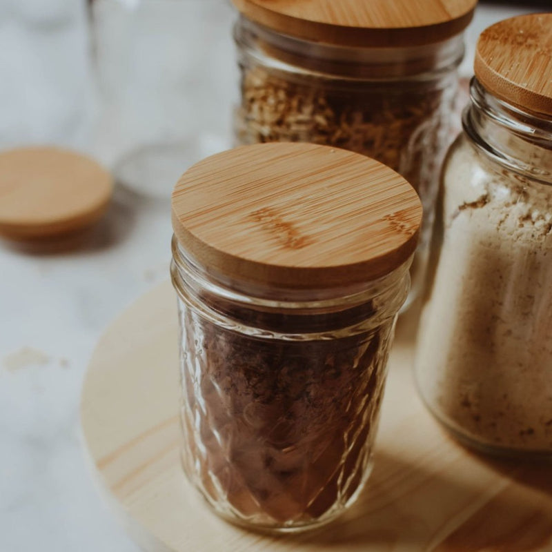 Bamboo Mason Jar Lids — good bottle refill shop