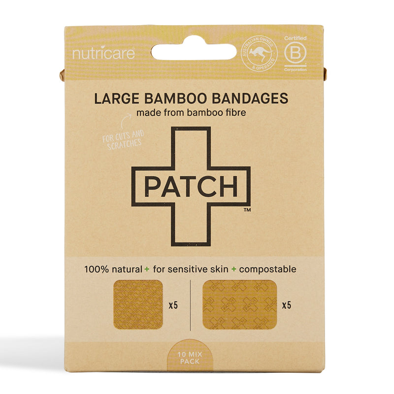 Compostable Bamboo Bandages - Large Rectangles and Squares